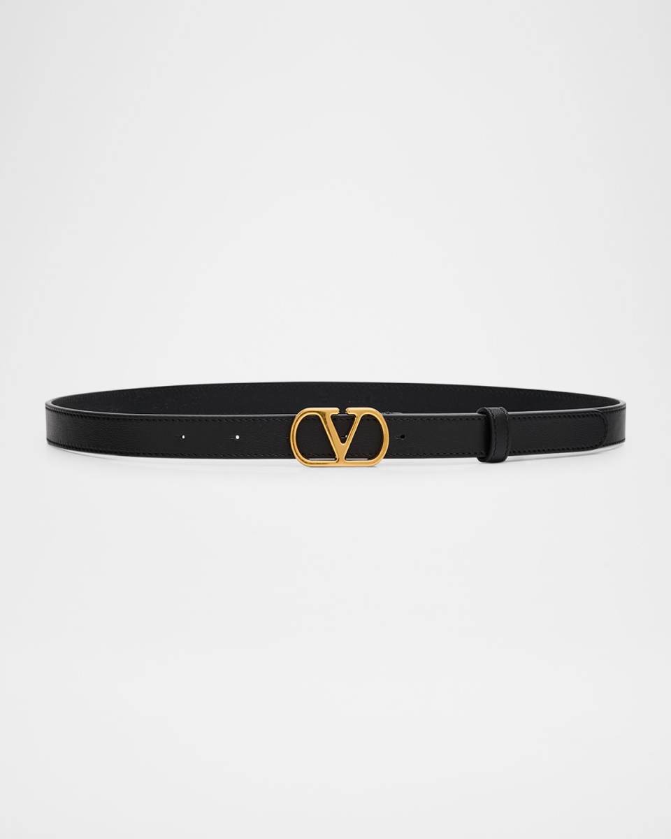 VLogo Signature Leather Belt, 2